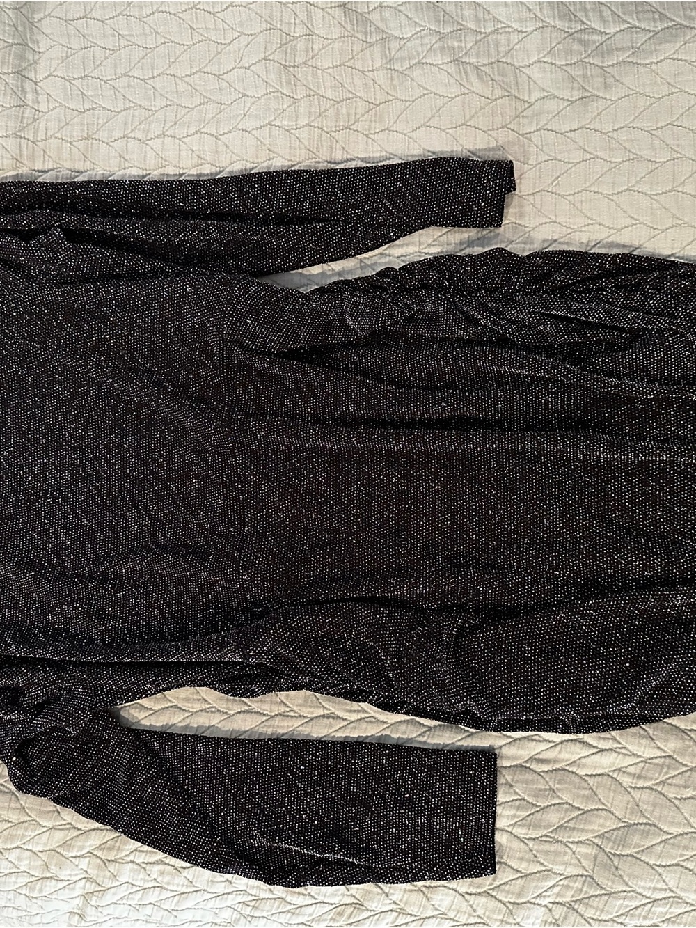 Sparkle Long Sleeve Dress - Black